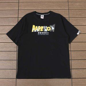 AAPE Camouflage Colorblock Letter Print Logo T-Shirt - Black Short Sleeve